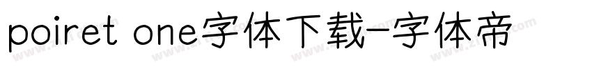 poiret one字体下载字体转换